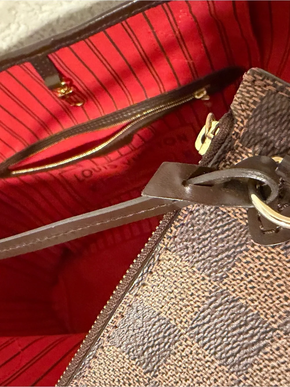 Louis Vuitton Brown Damier Ebene Neverfull MM